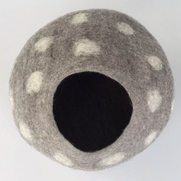COCOON PARIS | Cocon Taupe à pois crème