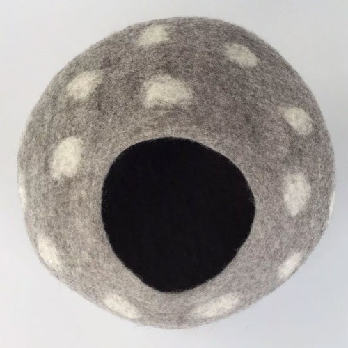 COCOON PARIS | Cocon Taupe à pois crème
